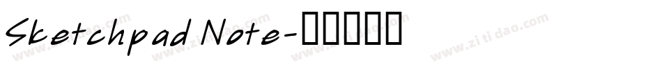Sketchpad Note字体转换